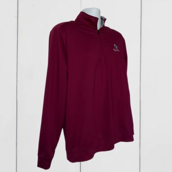 Adidas Golf Quarter Zip Pullover - Gainey Ranch Golf Club | Men’s Medium Maroon - Picture 5 of 9